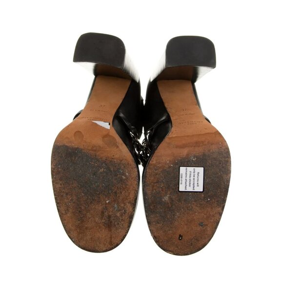 GIVENCHY Leather Chain-Link Accents Chelsea Boots Size: 7 | IT 37 - Picture 5 of 5